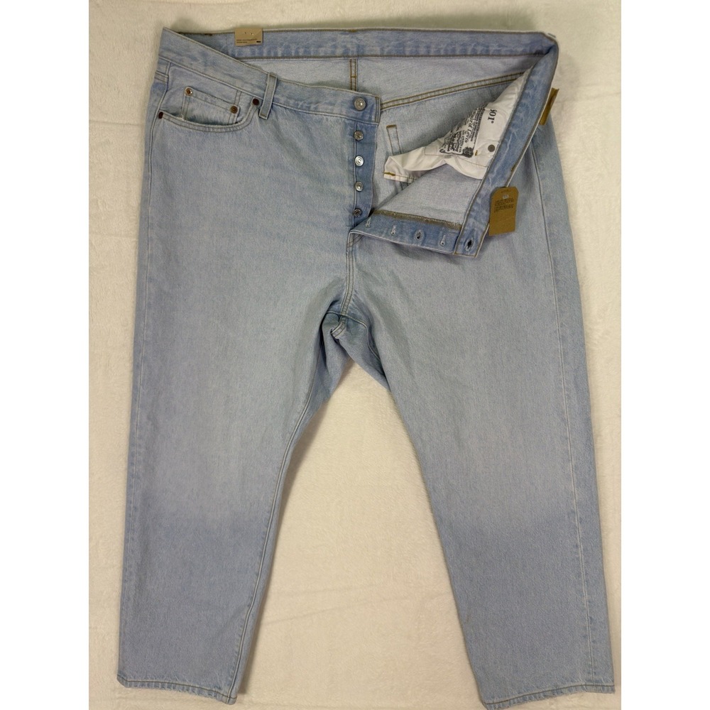 New Levis 501 Jeans Womens 22W Blue Straight Light Wash High Rise Button Fly